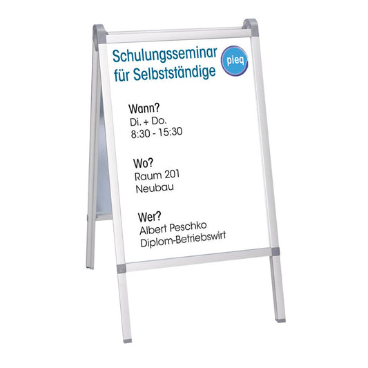 Showdown® Displays Kundenstopper Prime silber DIN A1 2 Fächer | ZPZA1
