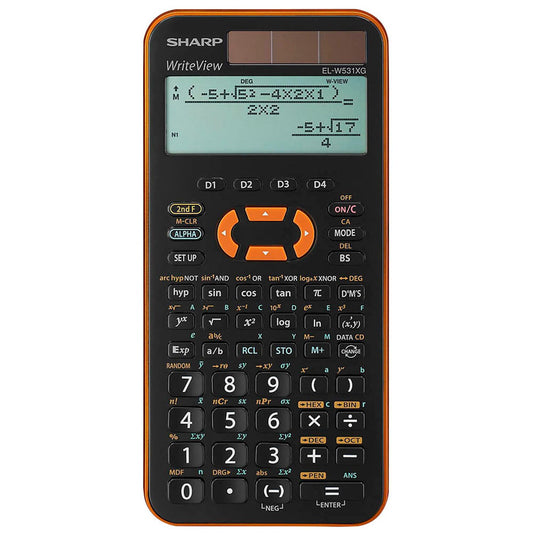 SHARP EL-W531XG Wissenschaftlicher Taschenrechner schwarz/orange | SH-ELW531XGYR