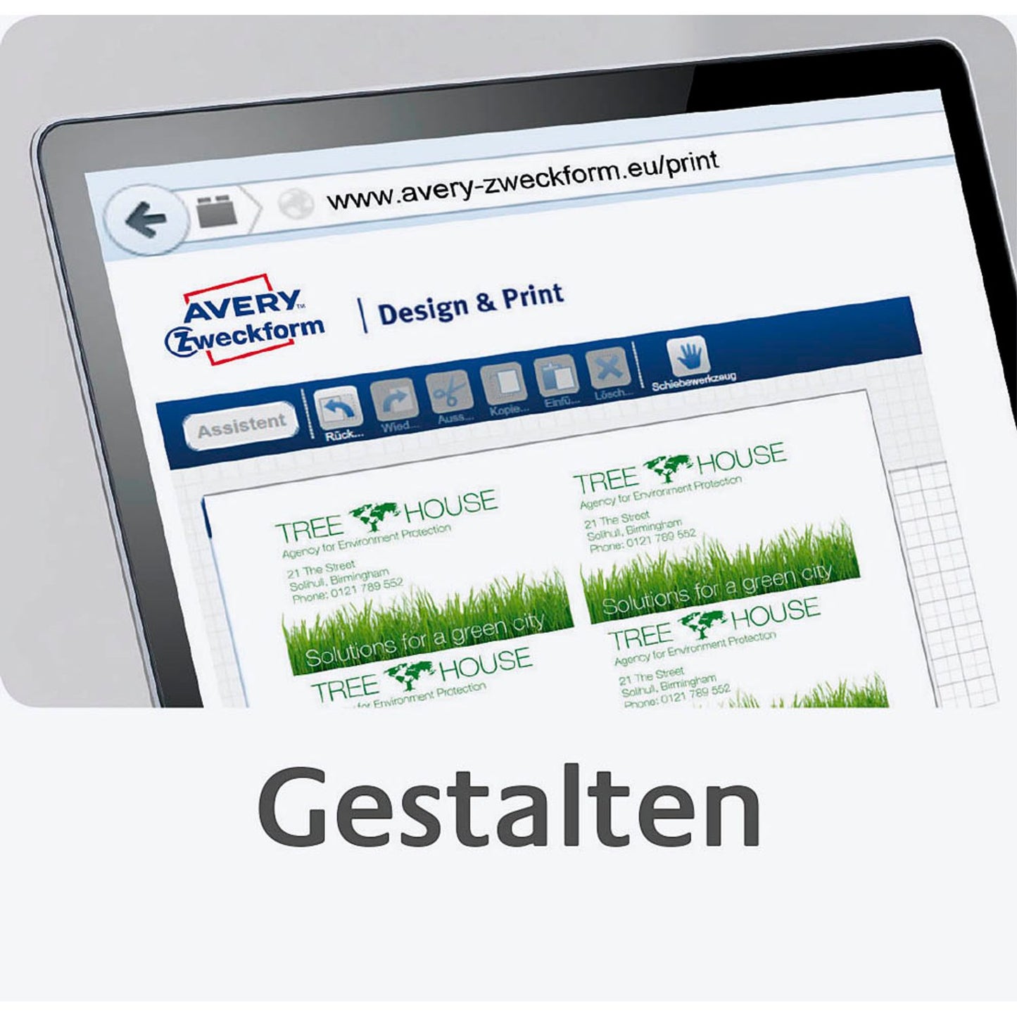 AVERY Zweckform Visitenkarten satiniert weiß 270 g/qm | C32026-10 | 1 Pack = 100 St.