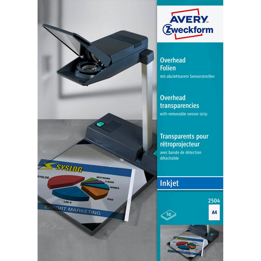 AVERY Zweckform InkJetfolien klar | 2504 | 1 Pack = 50 St.