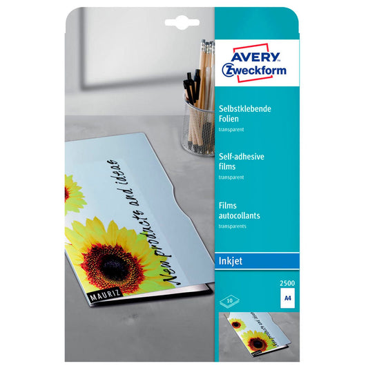 AVERY Zweckform InkJetfolien klar | 2500 | 1 Pack = 10 St.