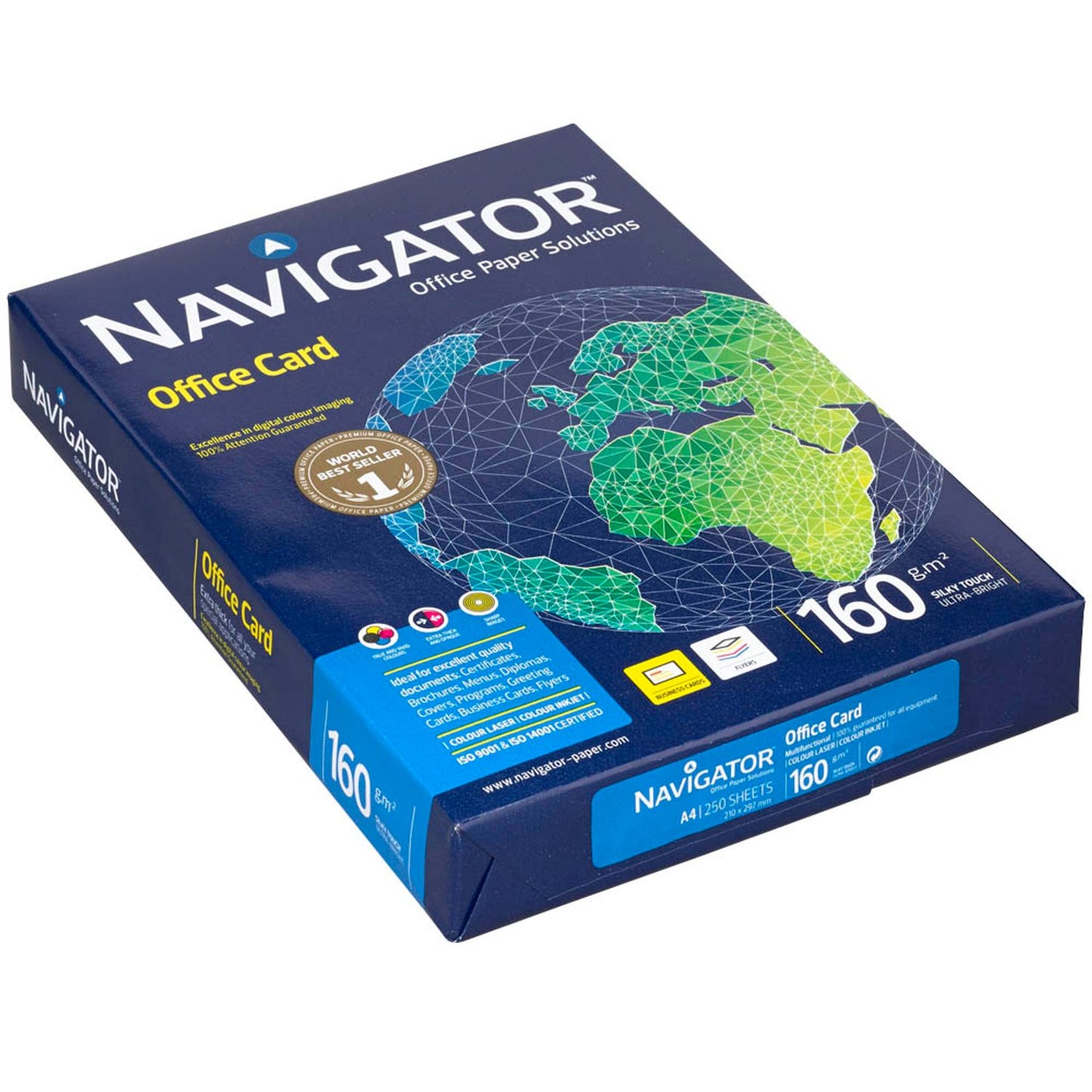 NAVIGATOR Kopierpapier Office Card DIN A4 160 g/qm | 82487A16S | 1 Pack = 250 Blatt