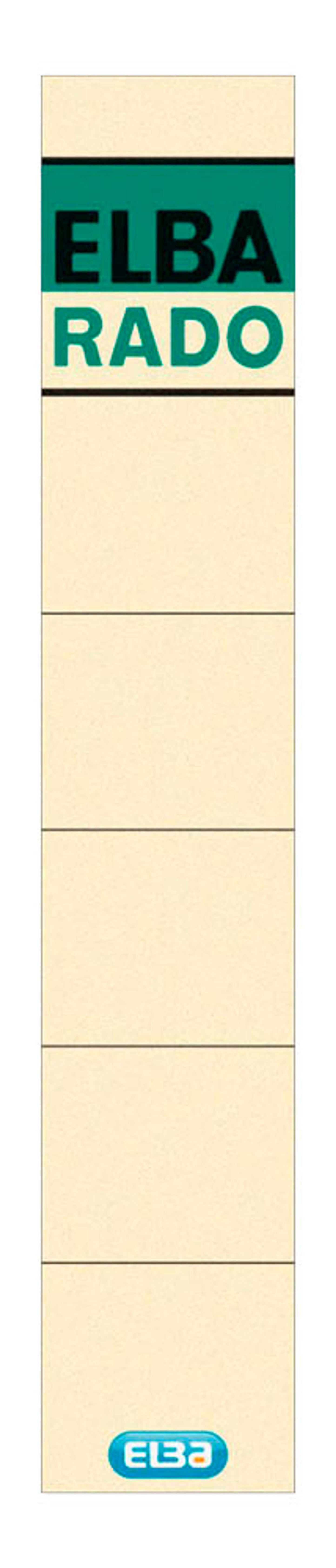 10 ELBA Ordneretiketten beige für Rückenbreite