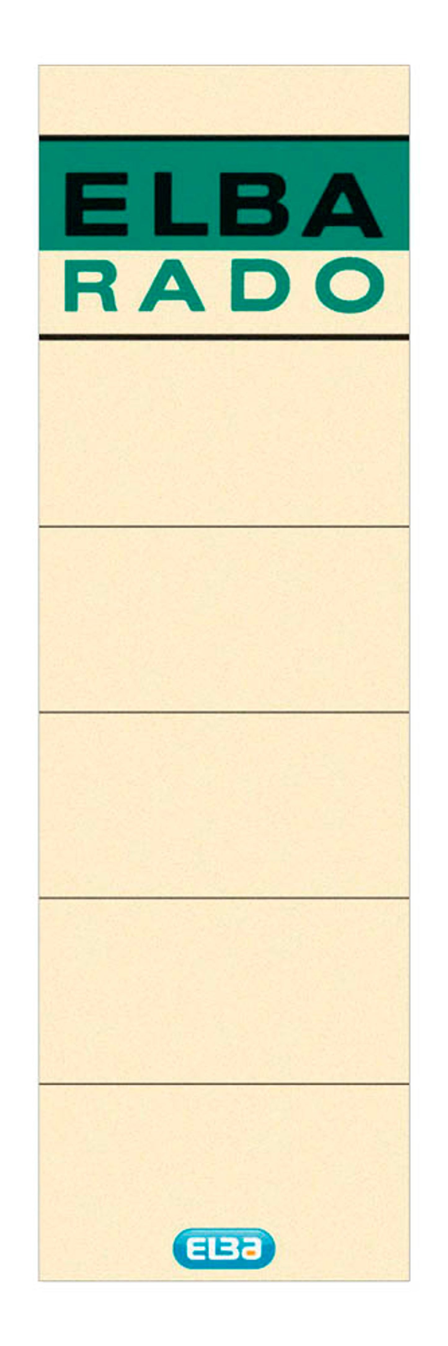 10 ELBA Ordneretiketten beige für Rückenbreite