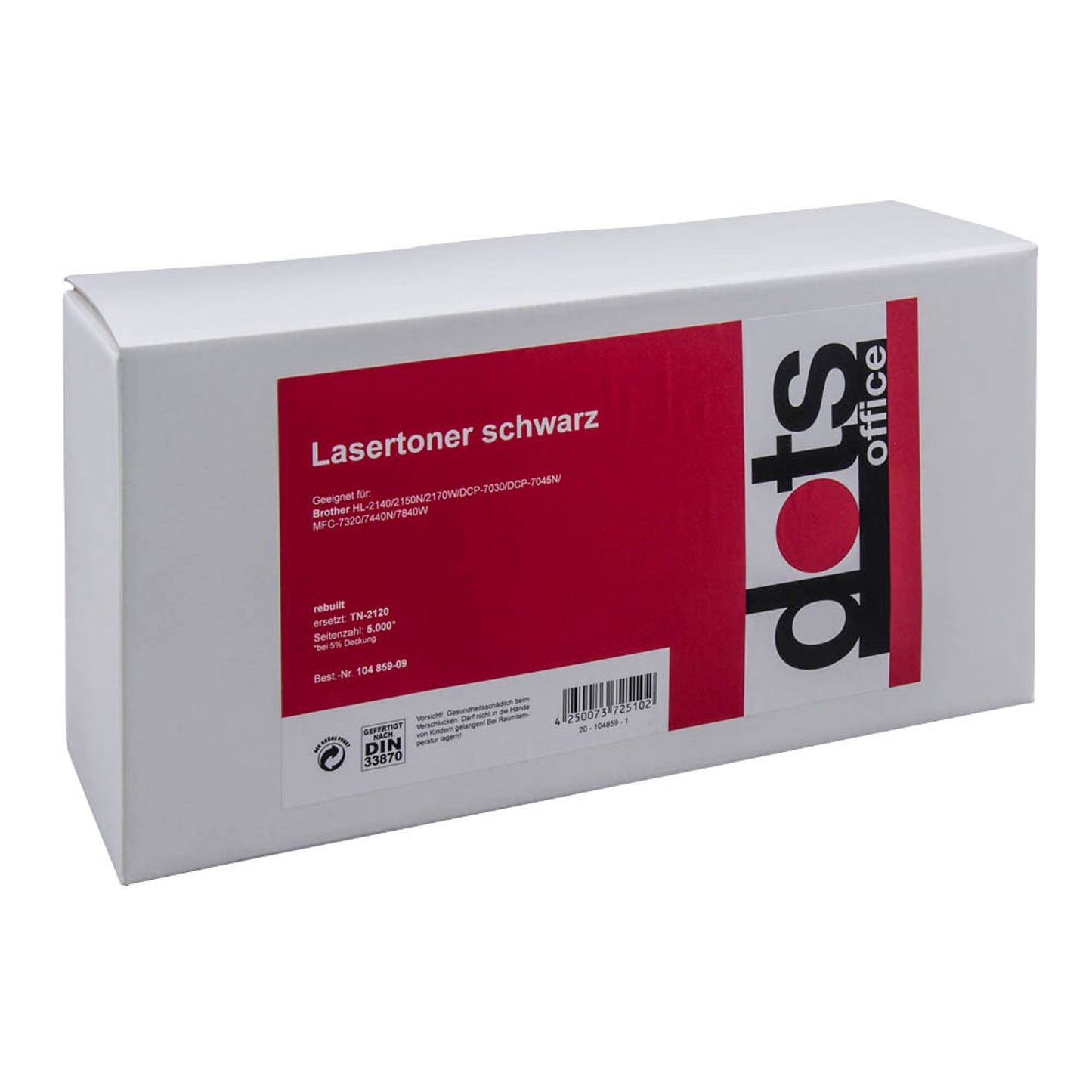 dots schwarz Toner kompatibel zu brother TN-2120XL | 1253,5000-DOTS