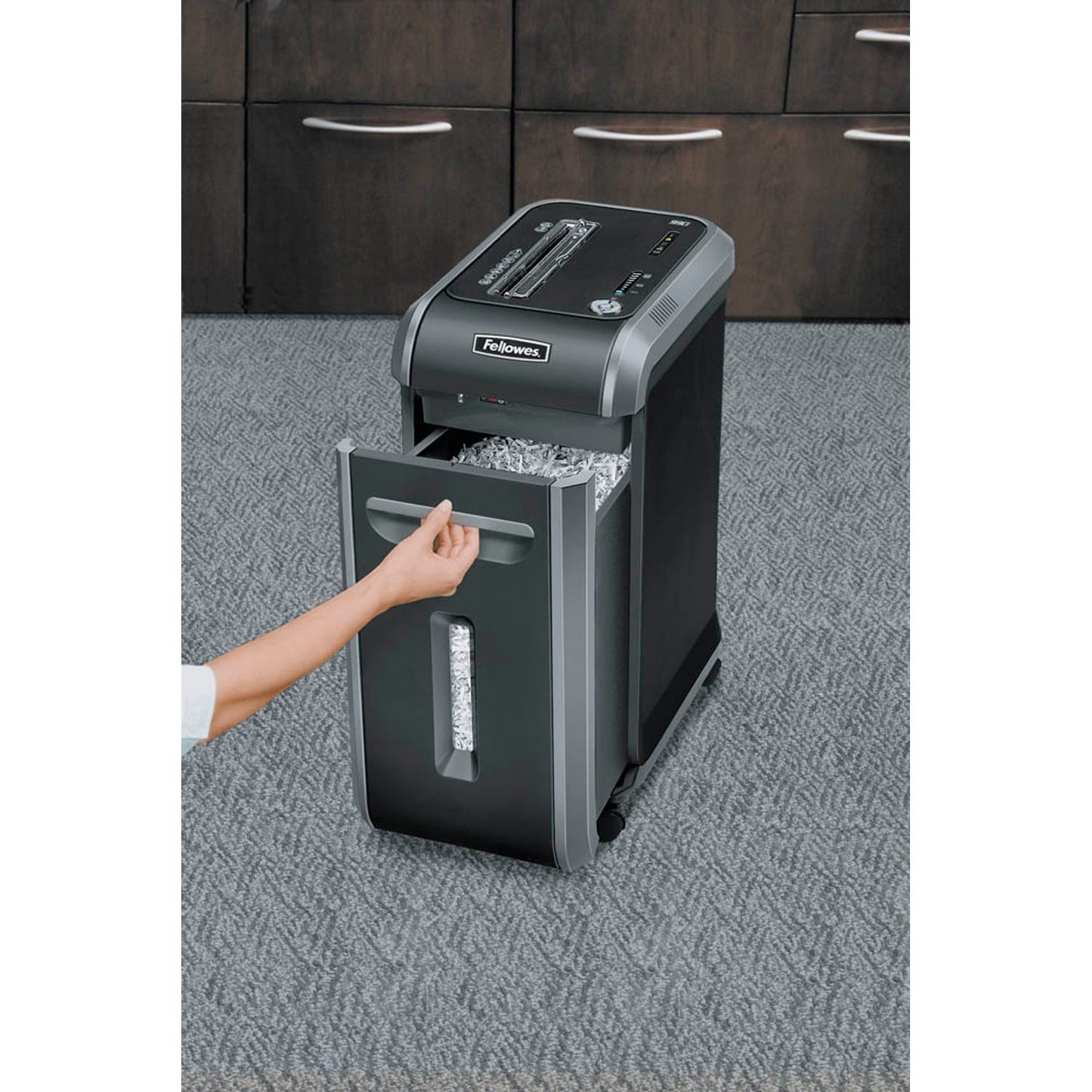 Fellowes Powershred 99Ci Aktenvernichter mit Partikelschnitt P-4, 4 x 38 mm, bis , schwarz | 4691001