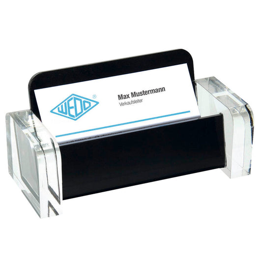 WEDO Visitenkartenhalter Acryl Exklusiv glasklar, für bis zu 70 Visitenkarten | 60 4401