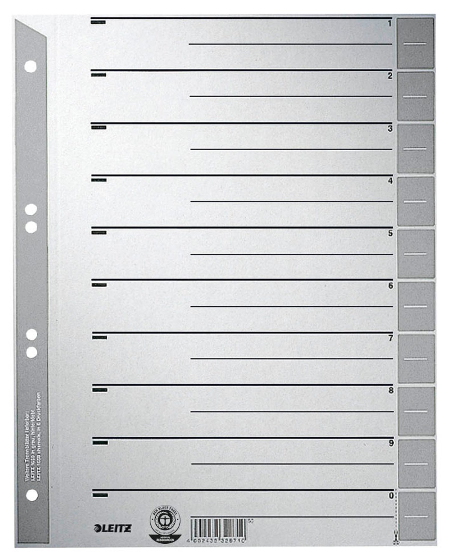 LEITZ Trennblätter 1652 1-0, 100 St.