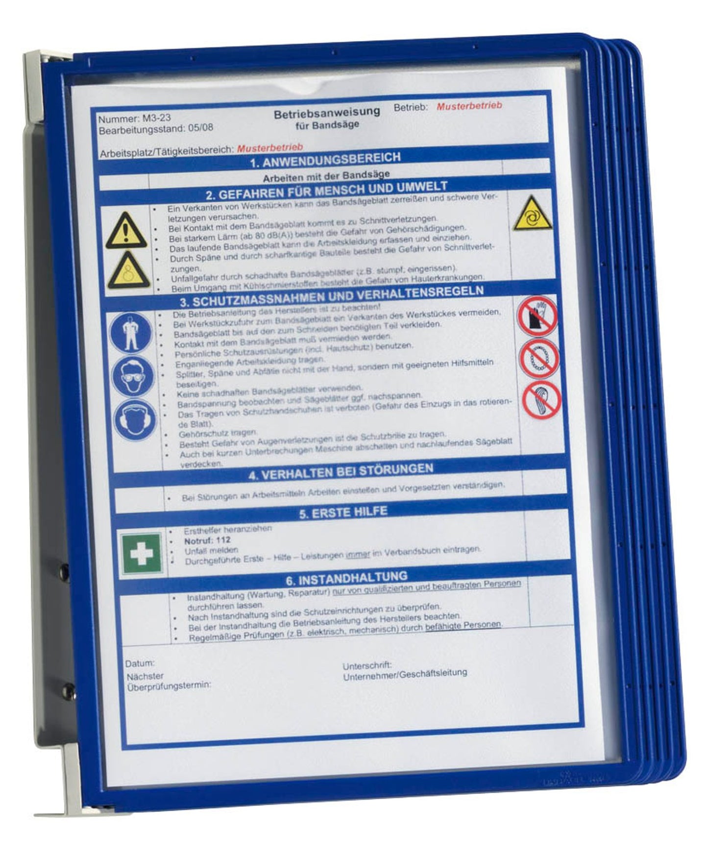 DURABLE Wand-Sichttafelsystem VARIO® WALL DIN A4 mit 5 St. Sichttafeln