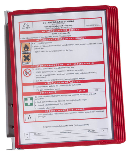 DURABLE Wand-Sichttafelsystem VARIO® WALL DIN A4 mit 5 St. Sichttafeln
