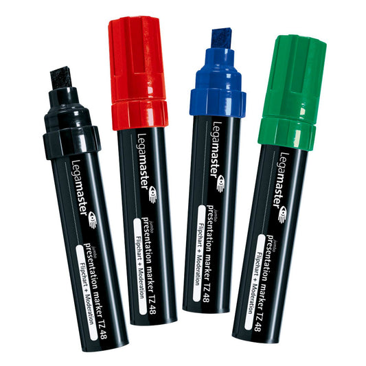 Legamaster TZ 48 Flipchart-Marker farbsortiert 4,0 - 12,0 mm | 7-155594 | 1 Pack = 4 St.