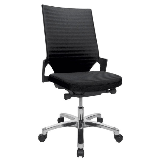 Topstar Bürostuhl Autosynchron®-2 Alu, Stoff schwarz, Gestell alu | AU2090 BI0