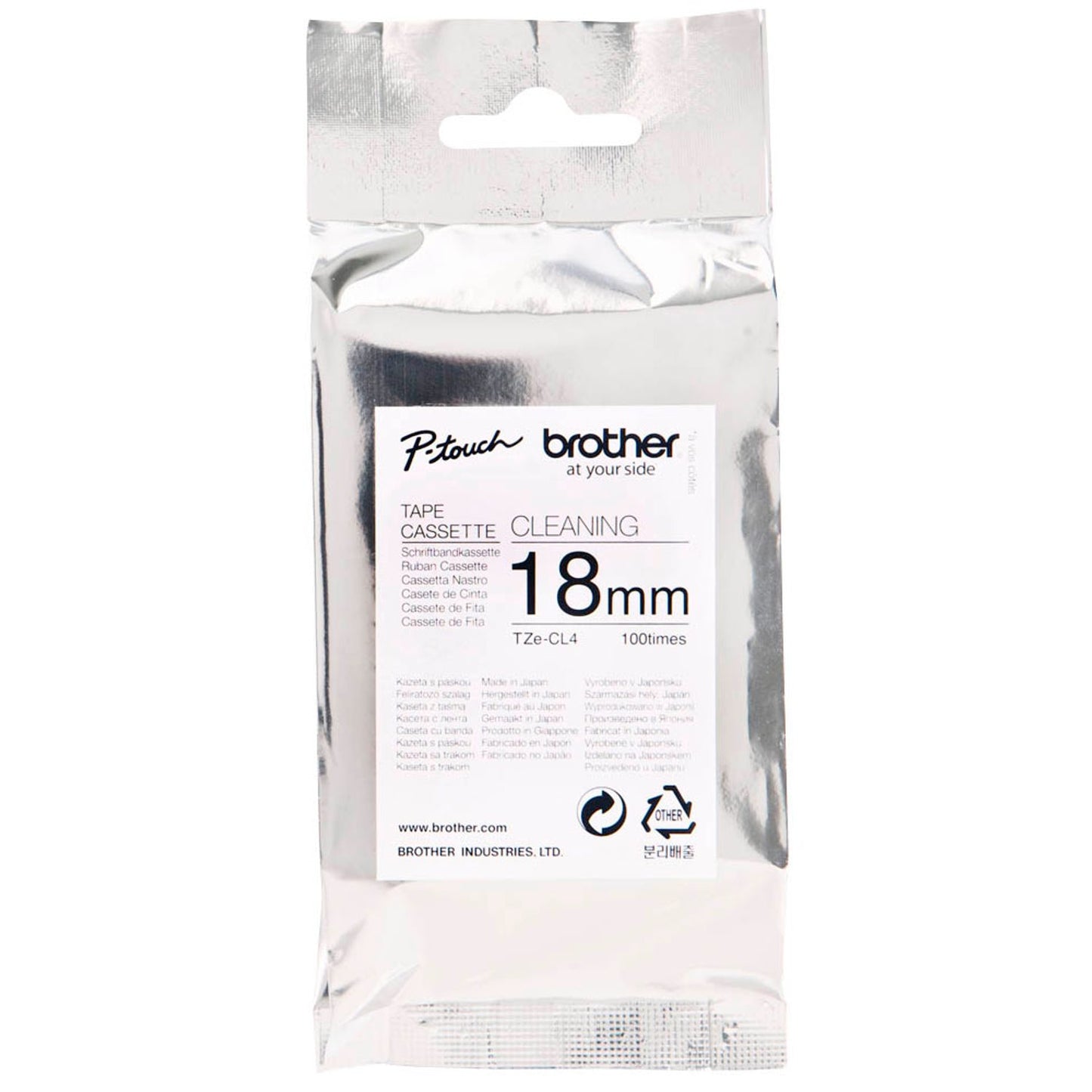 brother Reinigungskassette TZe-CL4 , 18 mm | TZECL4