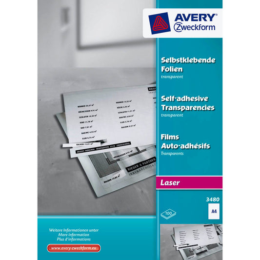 AVERY Zweckform Laserfolien matt | 3480 | 1 Pack = 100 St.