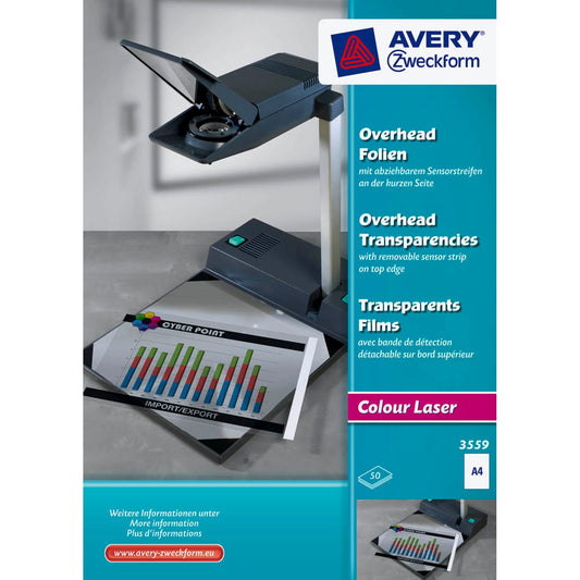 AVERY Zweckform Laserfolien klar | 3559 | 1 Pack = 50 St.