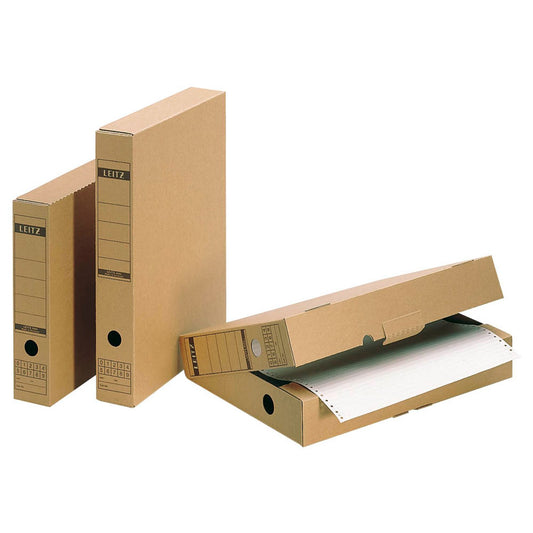 LEITZ Archivboxen 6084 braun 7,0 x 26,5 x 32,5 cm | 60840000 | 1 Pack = 10 St.