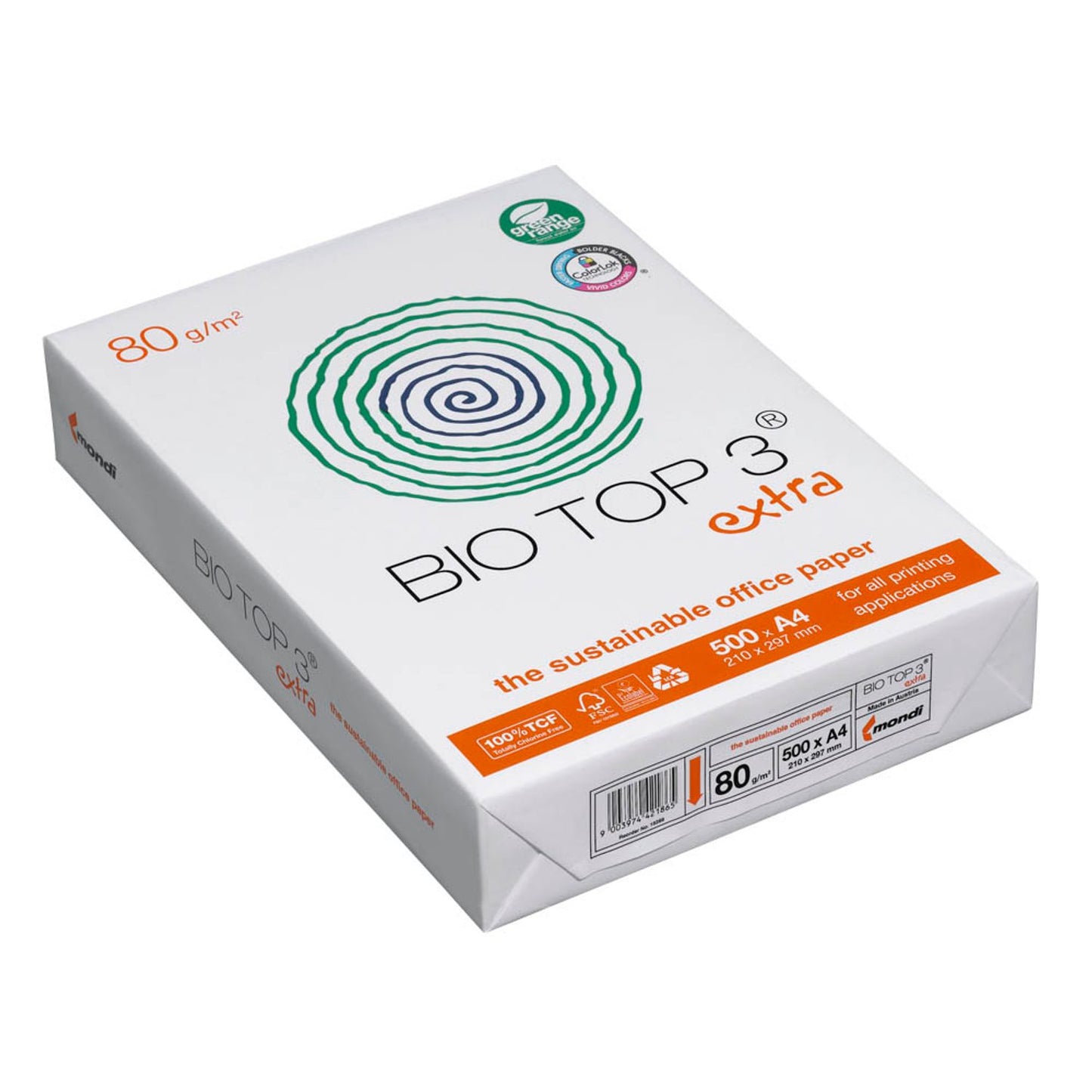 mondi Kopierpapier Bio Top 3 DIN A4 80 g/qm | 88008658 | 1 Pack = 500 Blatt