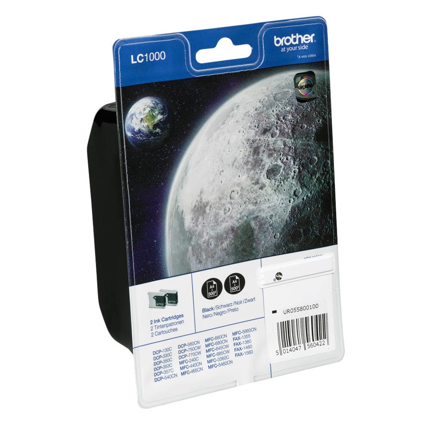 brother LC-1000BK schwarz Druckerpatronen, 2er-Set | LC1000BKBP2 | 1 Pack = 2 St.