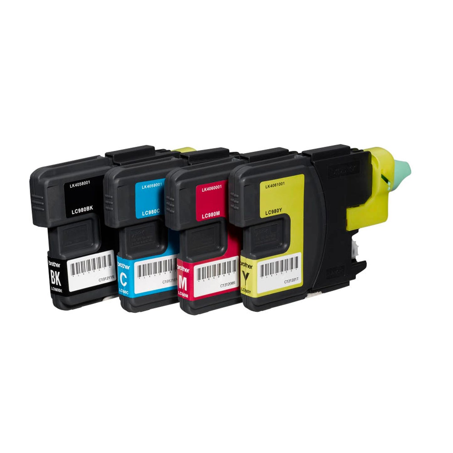 brother LC-980BK/C/M/Y schwarz, cyan, magenta, gelb Druckerpatronen, 4er-Set | LC980VALBP | 1 Pack = 4 St.