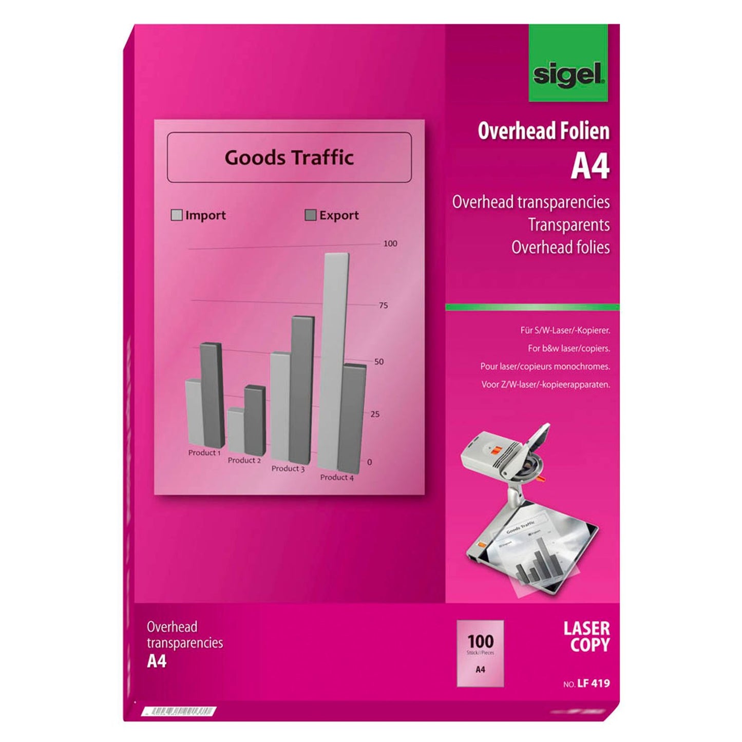 SIGEL Laserfolien klar | LF419 | 1 Pack = 100 St.