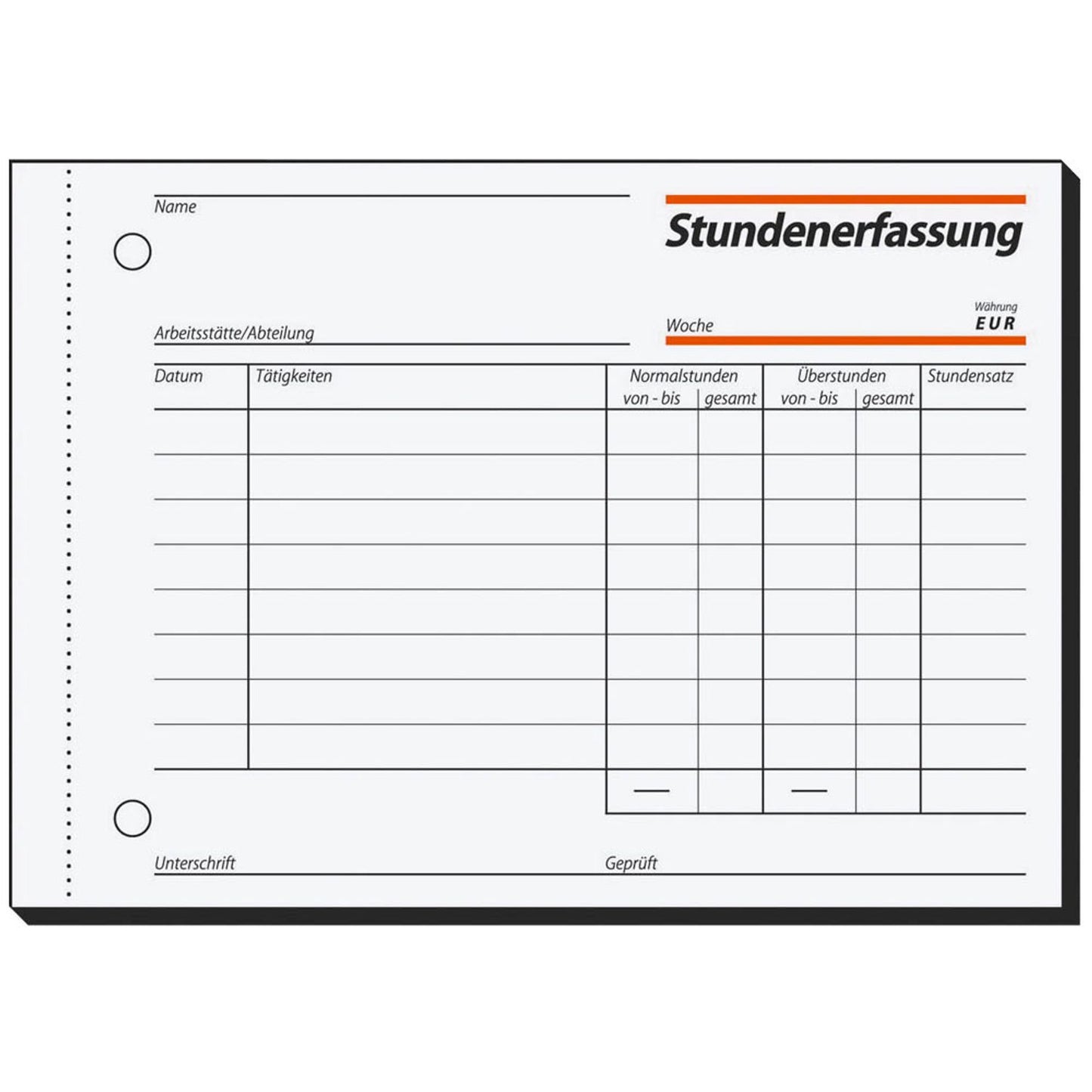 SIGEL Stundenerfassung Formularbuch | ST615