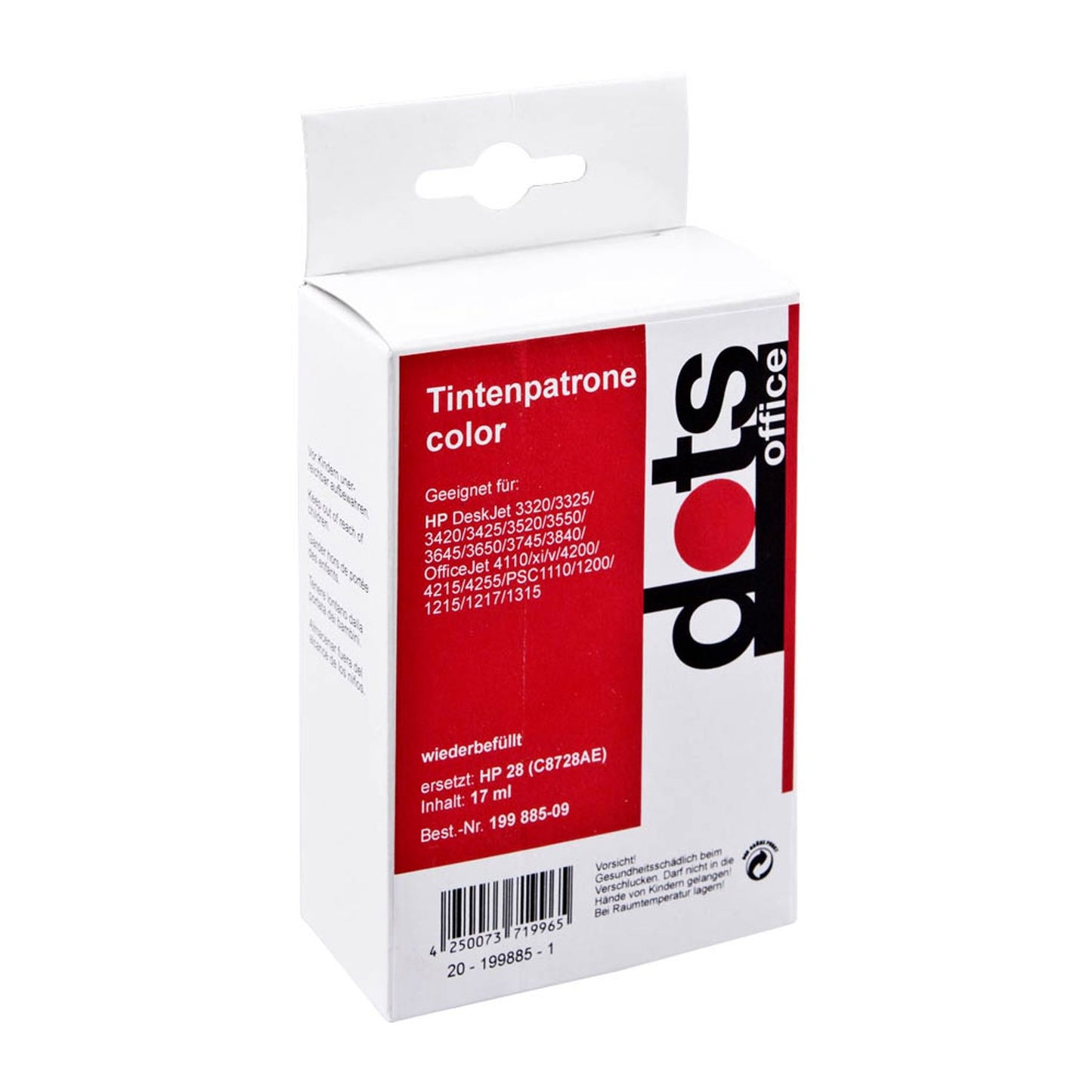 dots color Druckerpatrone kompatibel zu HP 28 (C8728AE) | 0997,4280-DOTS