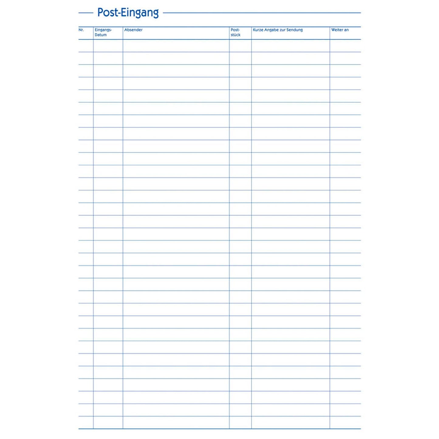 AVERY Zweckform Post-Eingang-/Ausgangsbuch Formularbuch | 931