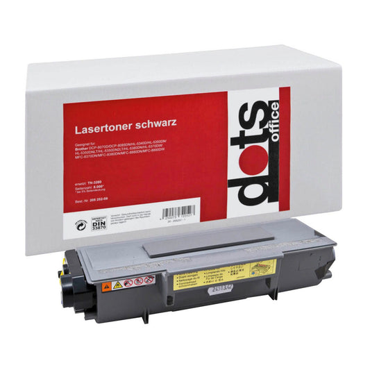 dots schwarz Toner kompatibel zu brother TN-3280 | 1255,HC00-DOTS
