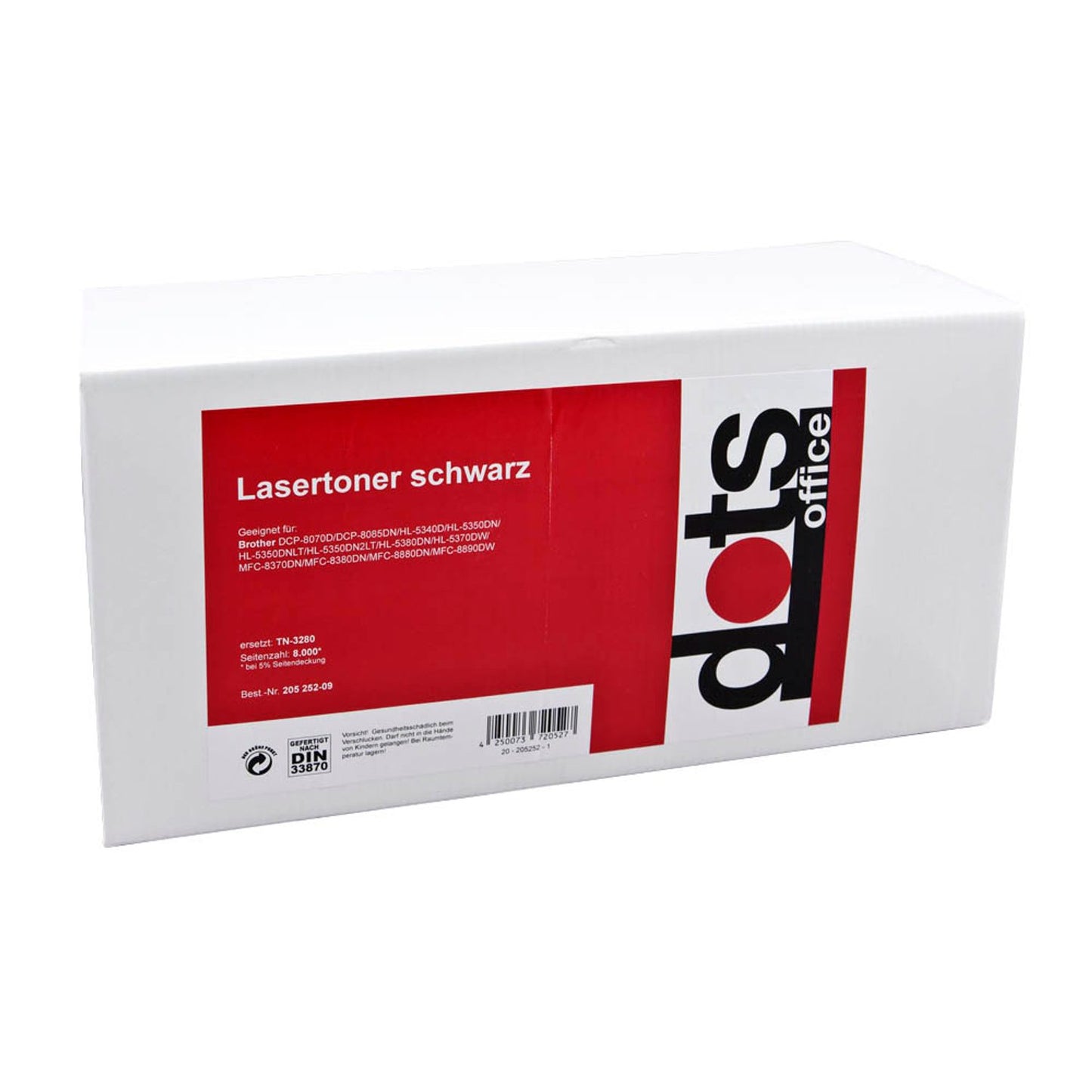 dots schwarz Toner kompatibel zu brother TN-3280 | 1255,HC00-DOTS