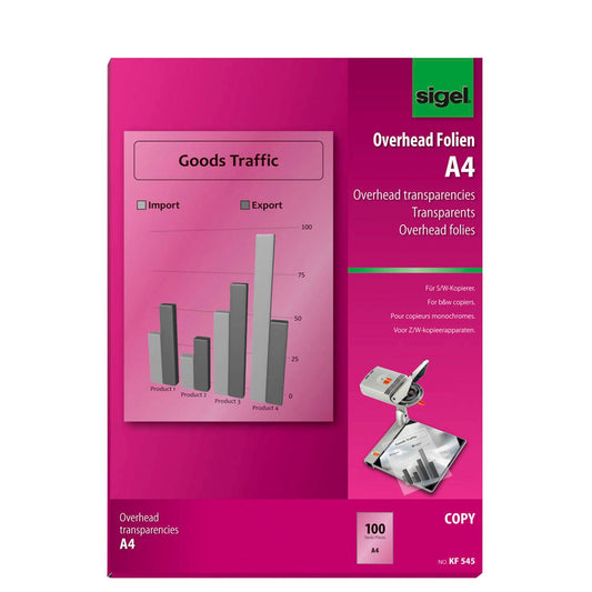 SIGEL Kopierfolien glatt | KF545 | 1 Pack = 100 St.