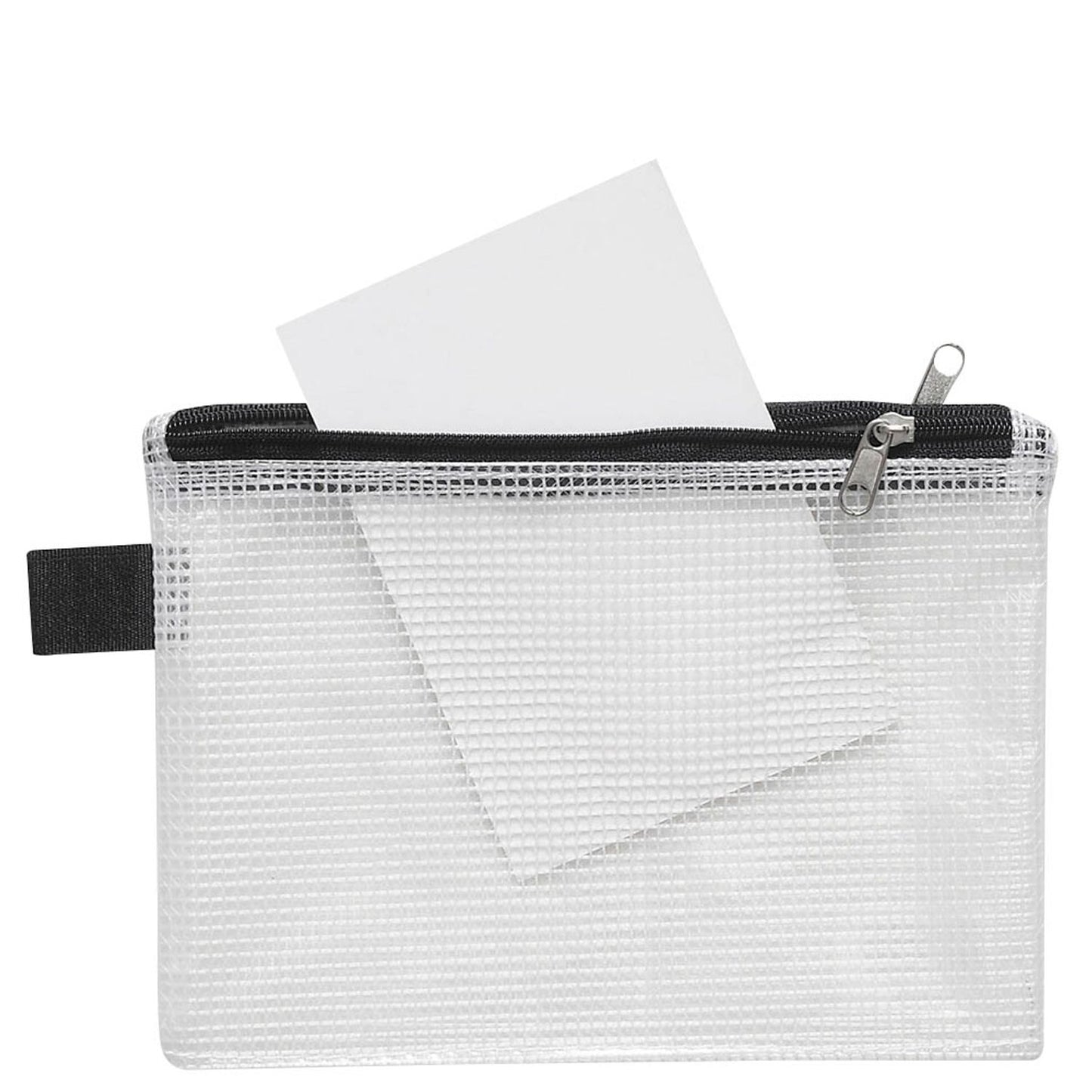 FolderSys Reißverschlussbeutel transparent/schwarz 0,15 mm | 40446-30