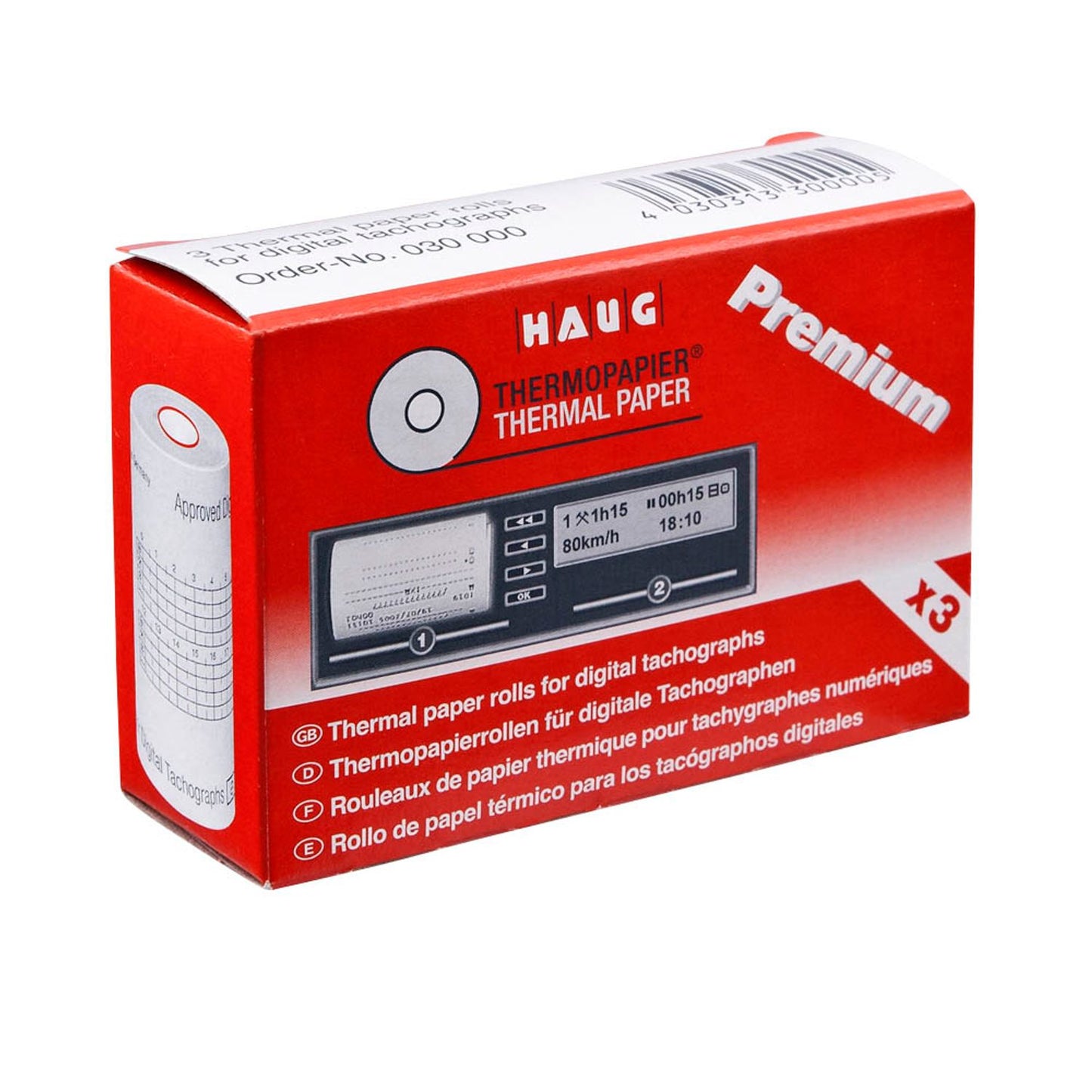 HAUG Premium Thermorollen 5,7 cm x 8,0 m | 3105 | 1 Pack = 3 Rollen