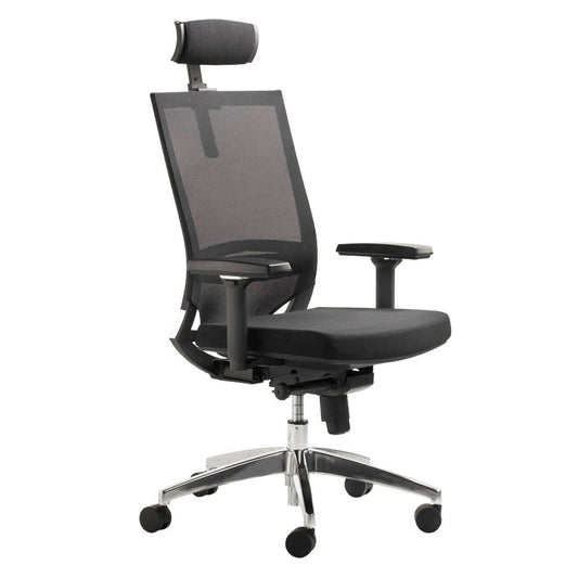 Mayer Bürostuhl myOPTIMAX, Stoff schwarz, Gestell alu | 2486