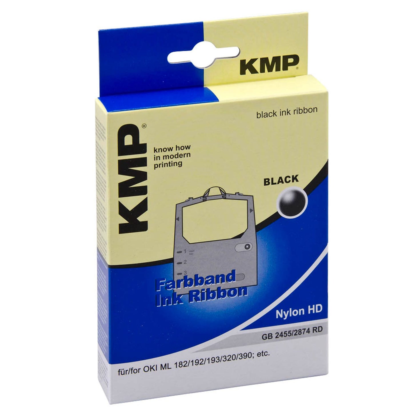 KMP schwarz Farbband kompatibel zu OKI ML 182/192/193/320/380/390/3320/3390 | 1746,E501