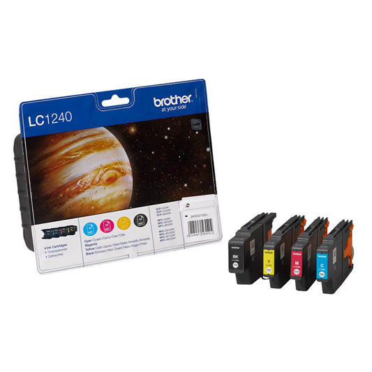 brother LC-1240BK/C/M/Y schwarz, cyan, magenta, gelb Druckerpatronen, 4er-Set | LC1240VALBP | 1 Pack = 4 St.