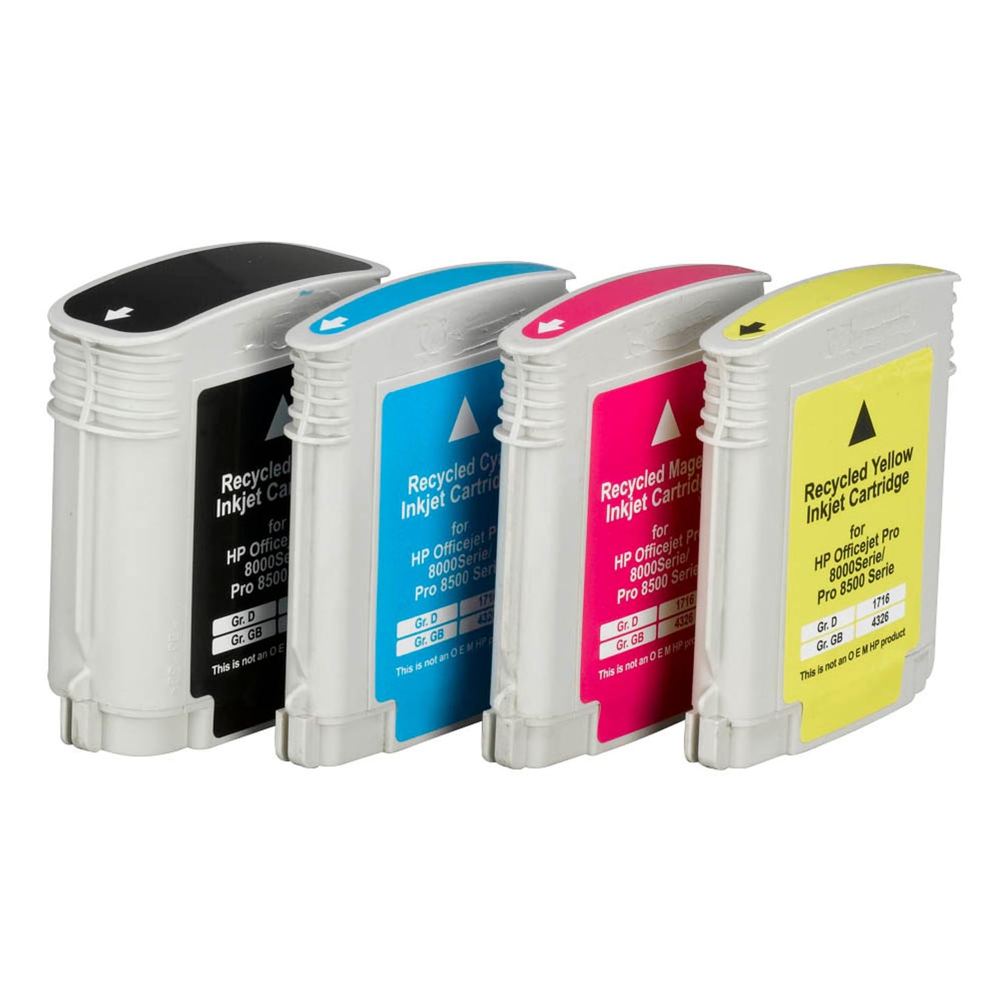 KMP H71V schwarz, cyan, magenta, gelb Druckerpatrone kompatibel zu HP 940XL (C2N93AE), 4er-Set | 1715,4005 | 1 Pack = 4 St.