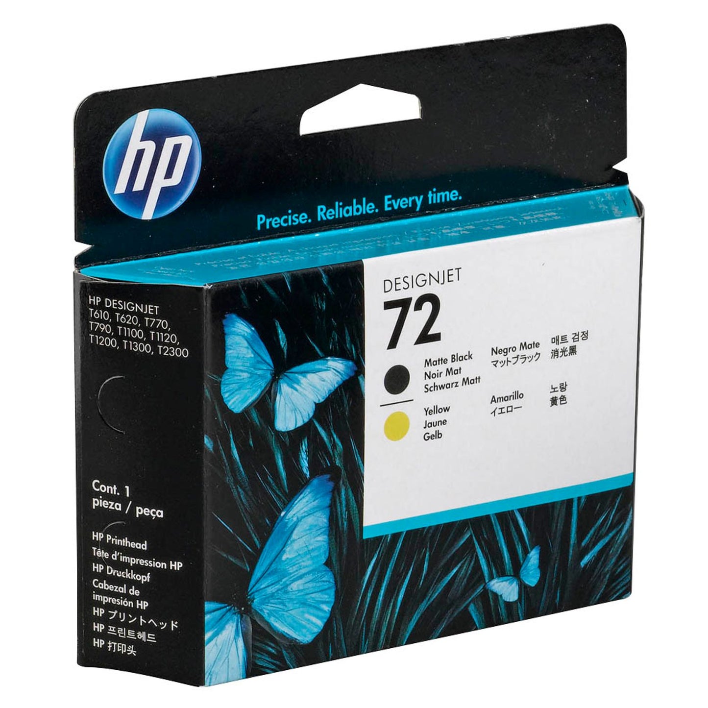 HP 72 () schwarz matt, gelb Druckkopf | C9384A