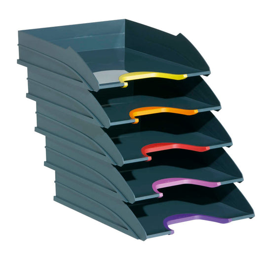 DURABLE Briefablagen VARICOLOR® dunkelgrau | 770557 | 1 Pack = 5 St.
