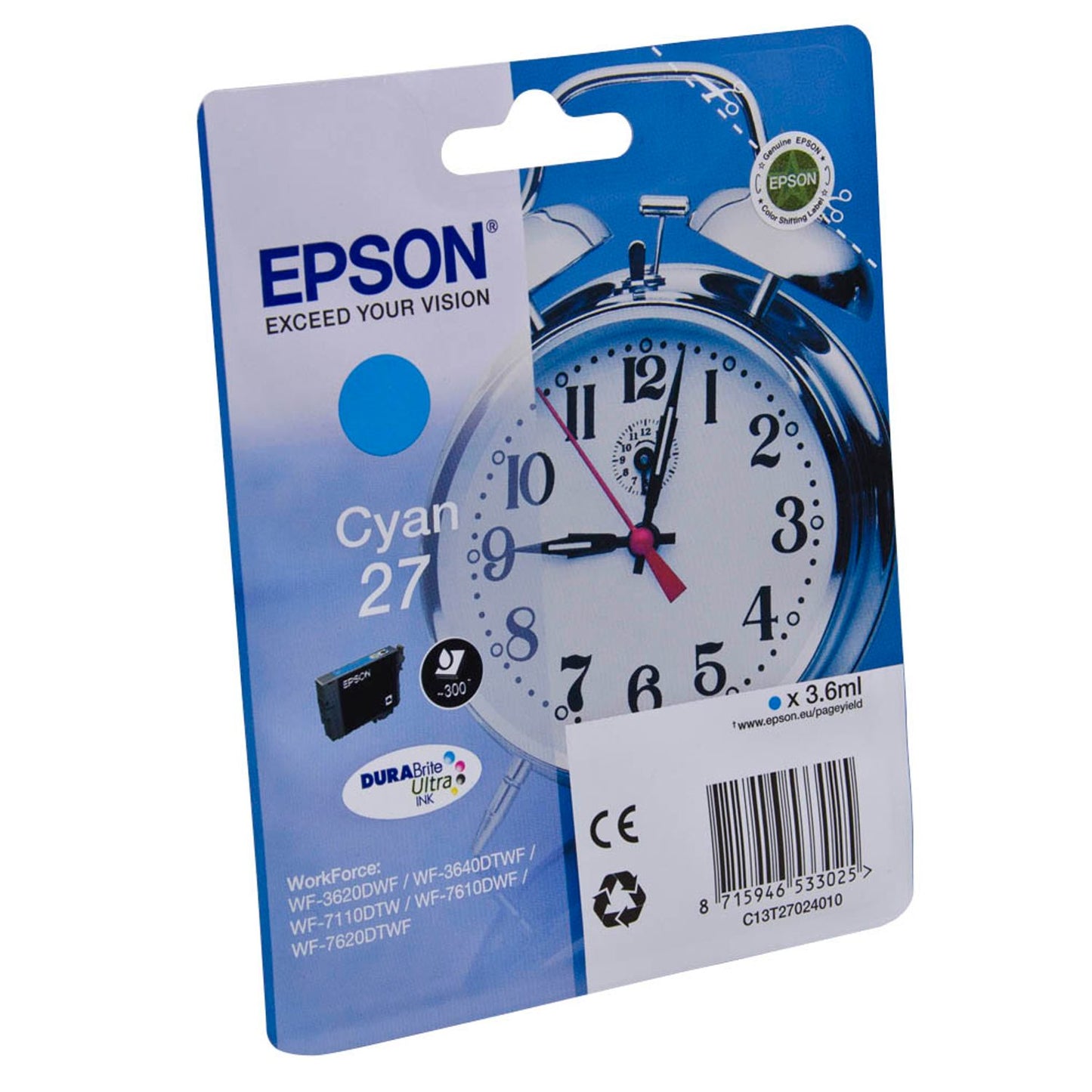 EPSON 27 / T2702 cyan Druckerpatrone | C13T27024012