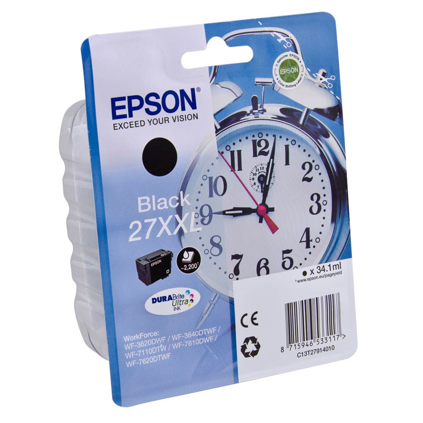 EPSON 27XXL / T2791XXL schwarz Druckerpatrone | C13T27914012