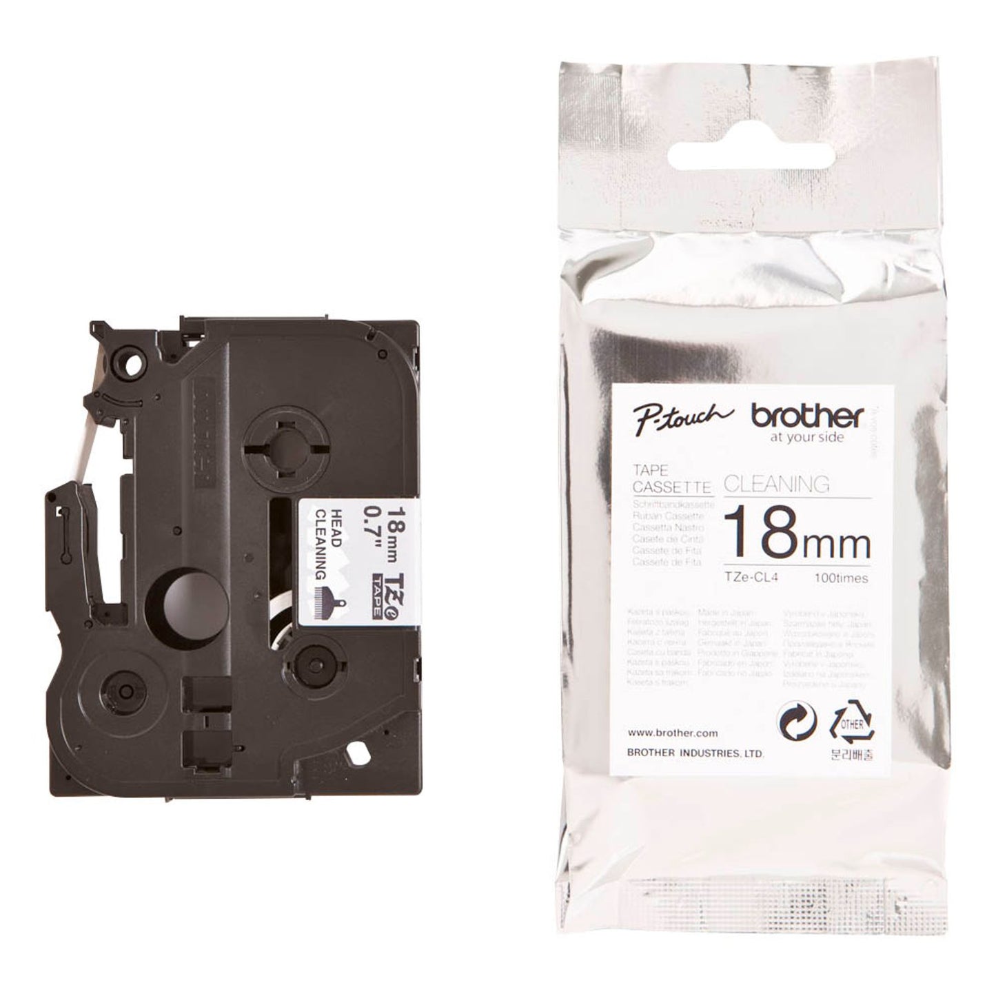 brother Reinigungskassette TZe-CL4 , 18 mm | TZECL4