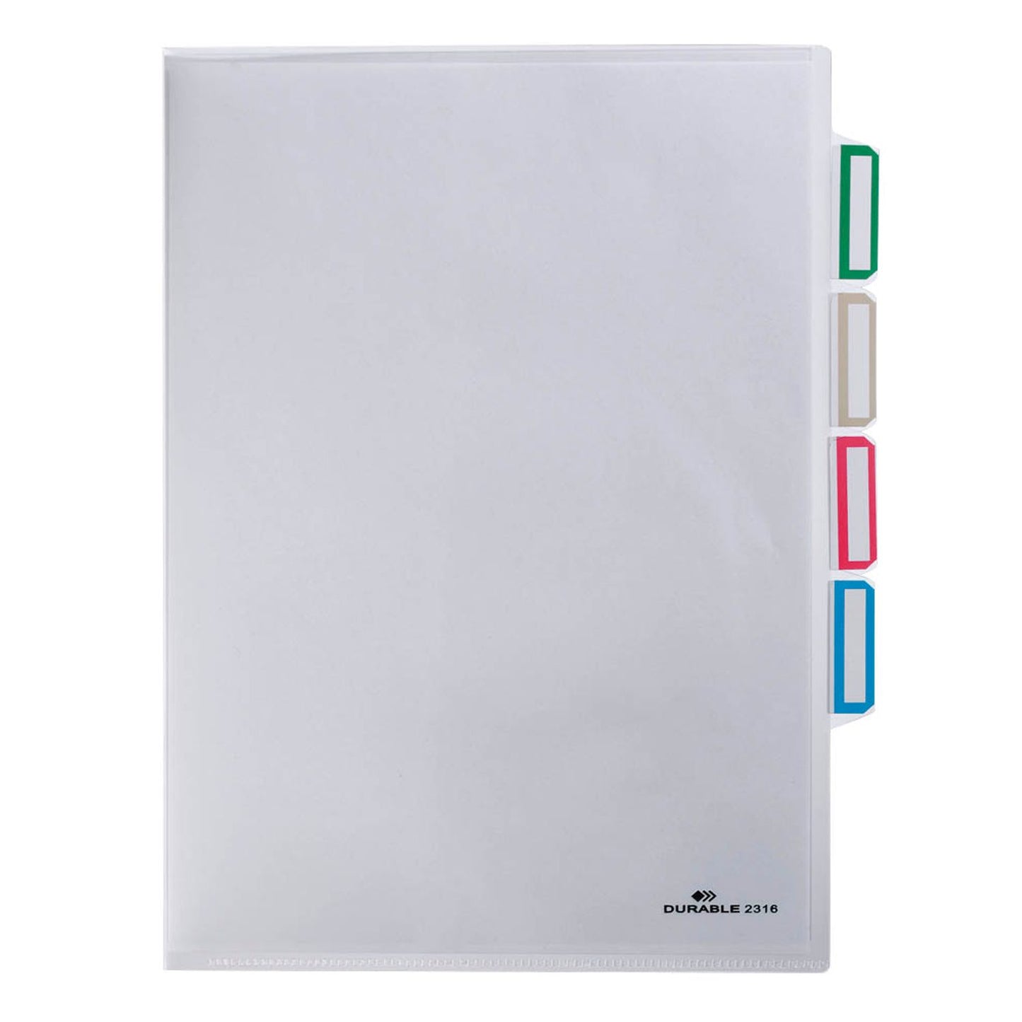 DURABLE Organisationshüllen DIN A4 transparent genarbt 0,16 mm | 231619 | 1 Pack = 5 St.