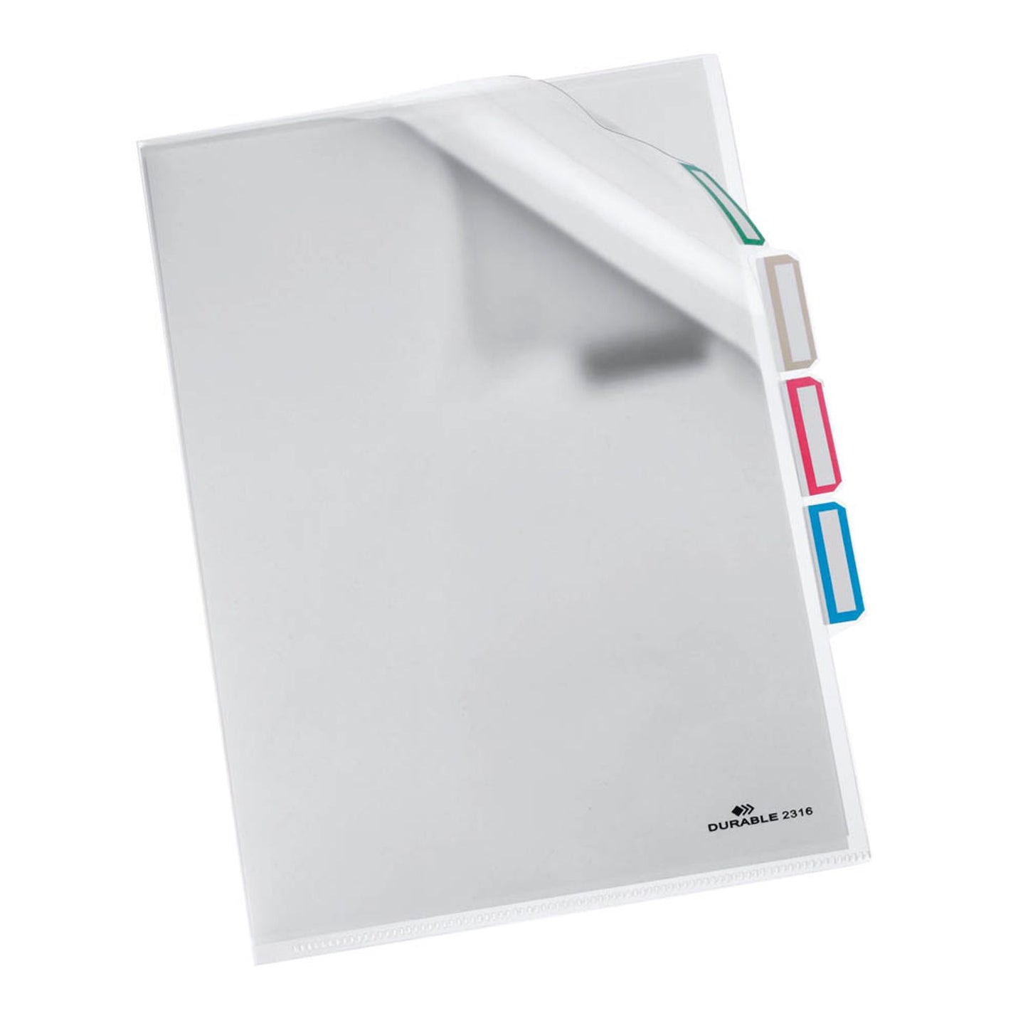 DURABLE Organisationshüllen DIN A4 transparent genarbt 0,16 mm | 231619 | 1 Pack = 5 St.