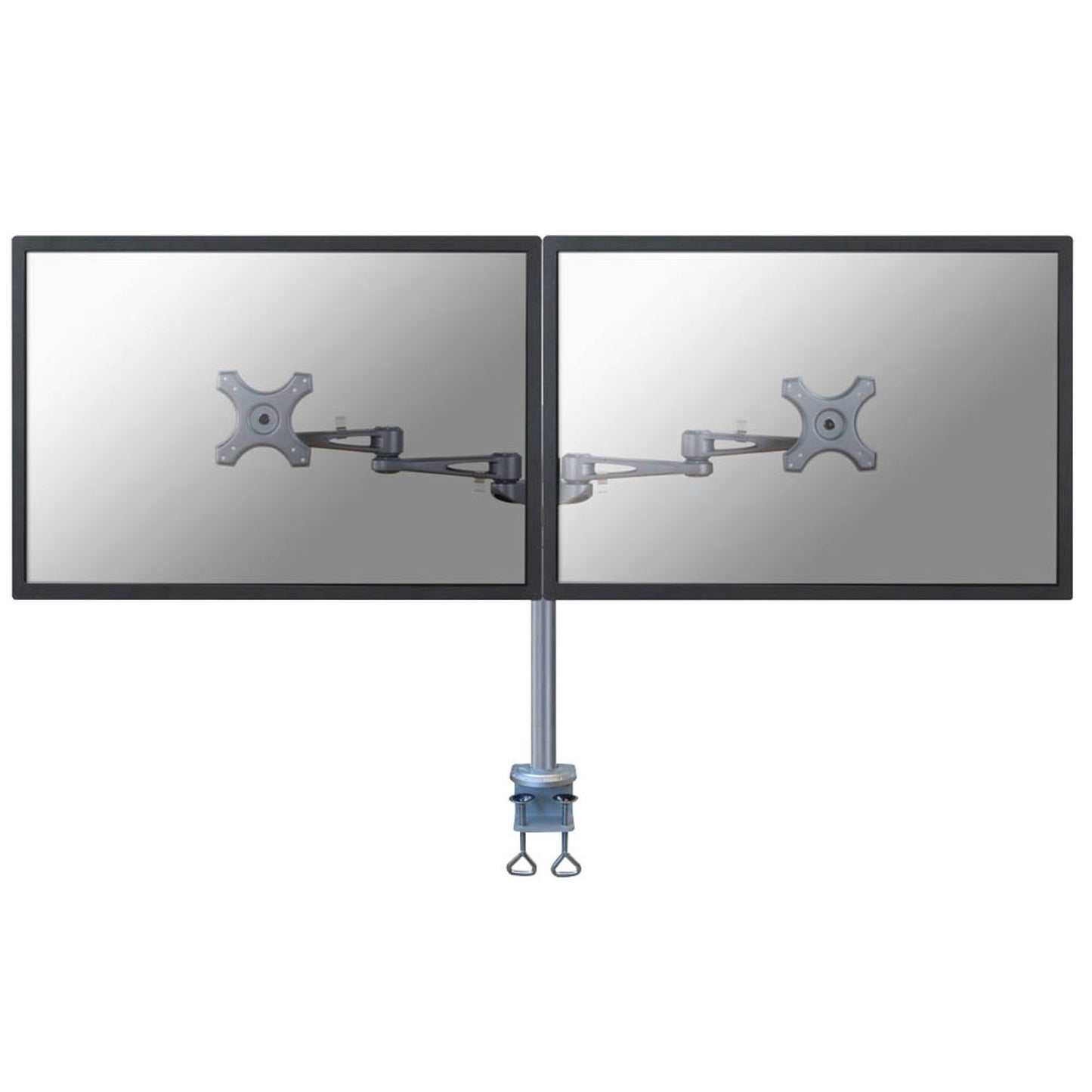 Neomounts Monitor-Halterung silber für 2 Monitore, Tischklemme | FPMA-D935D
