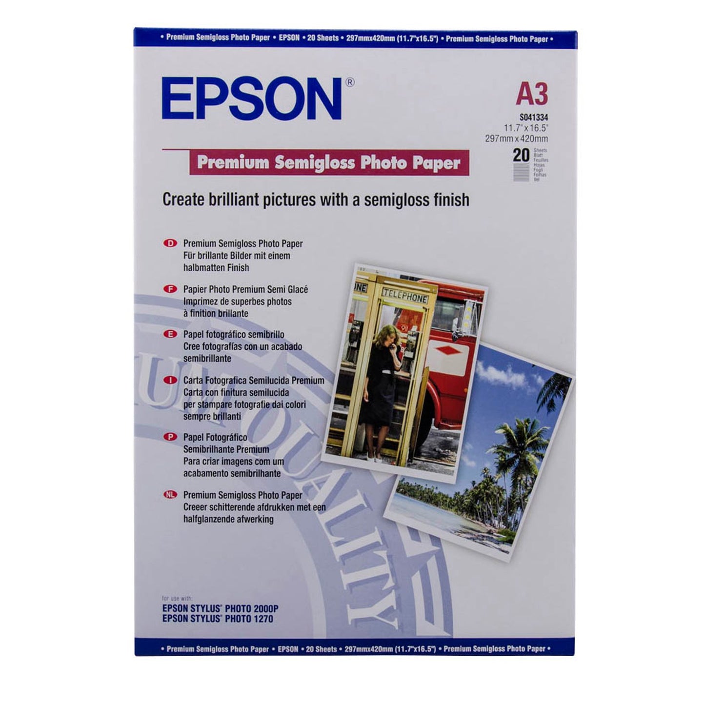 EPSON Fotopapier S041334 DIN A3 matt 251 g/qm | C13S041334 | 1 Pack = 20 Blatt