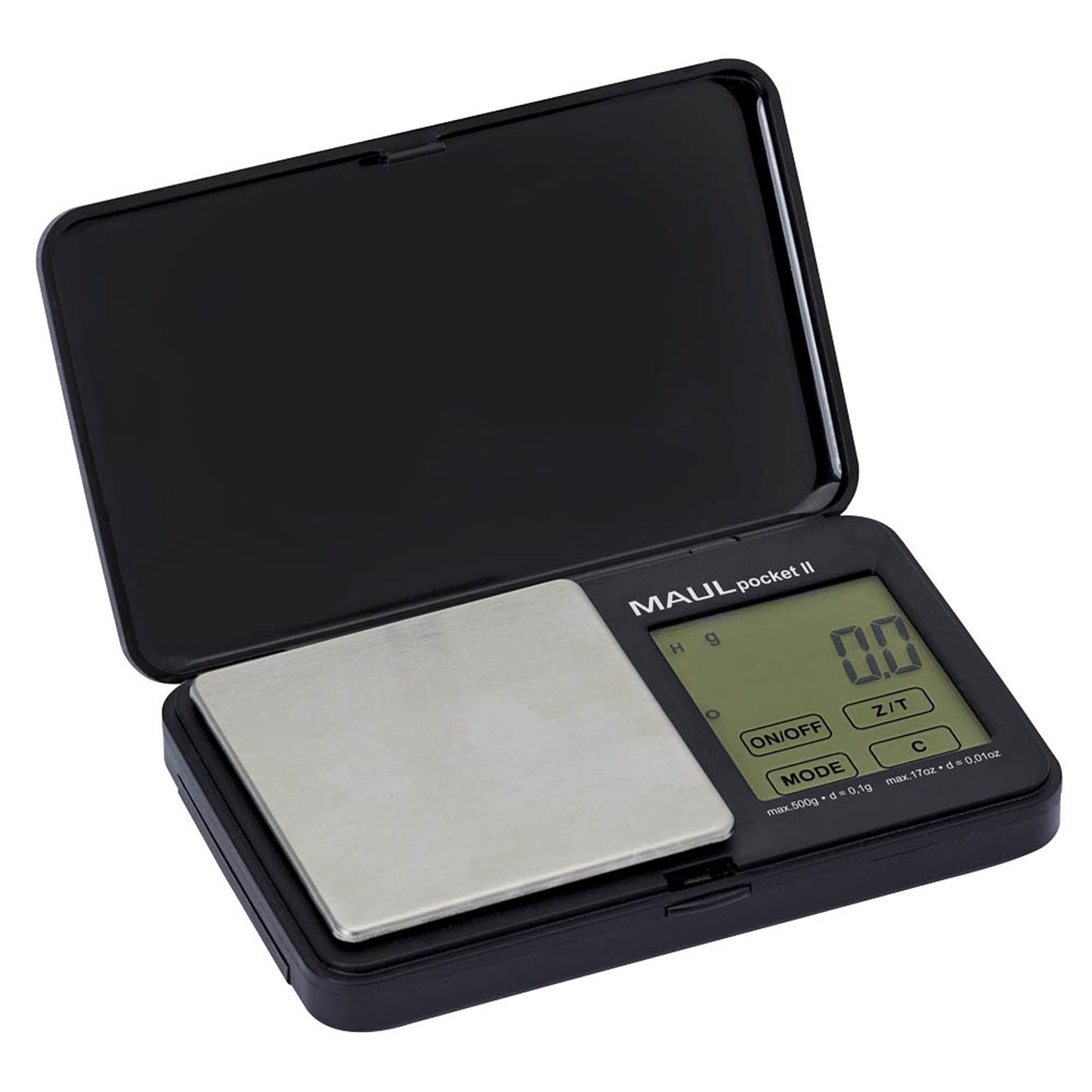 MAUL Taschenwaage pocket II schwarz für max. 0,5 kg | 1611590