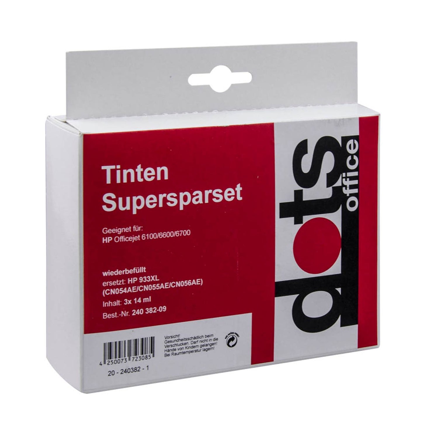 dots cyan, magenta, gelb Druckerpatronen kompatibel zu HP 933XL (CN054AE, CN055AE, CN056AE) | 1726,4050-DOTS
