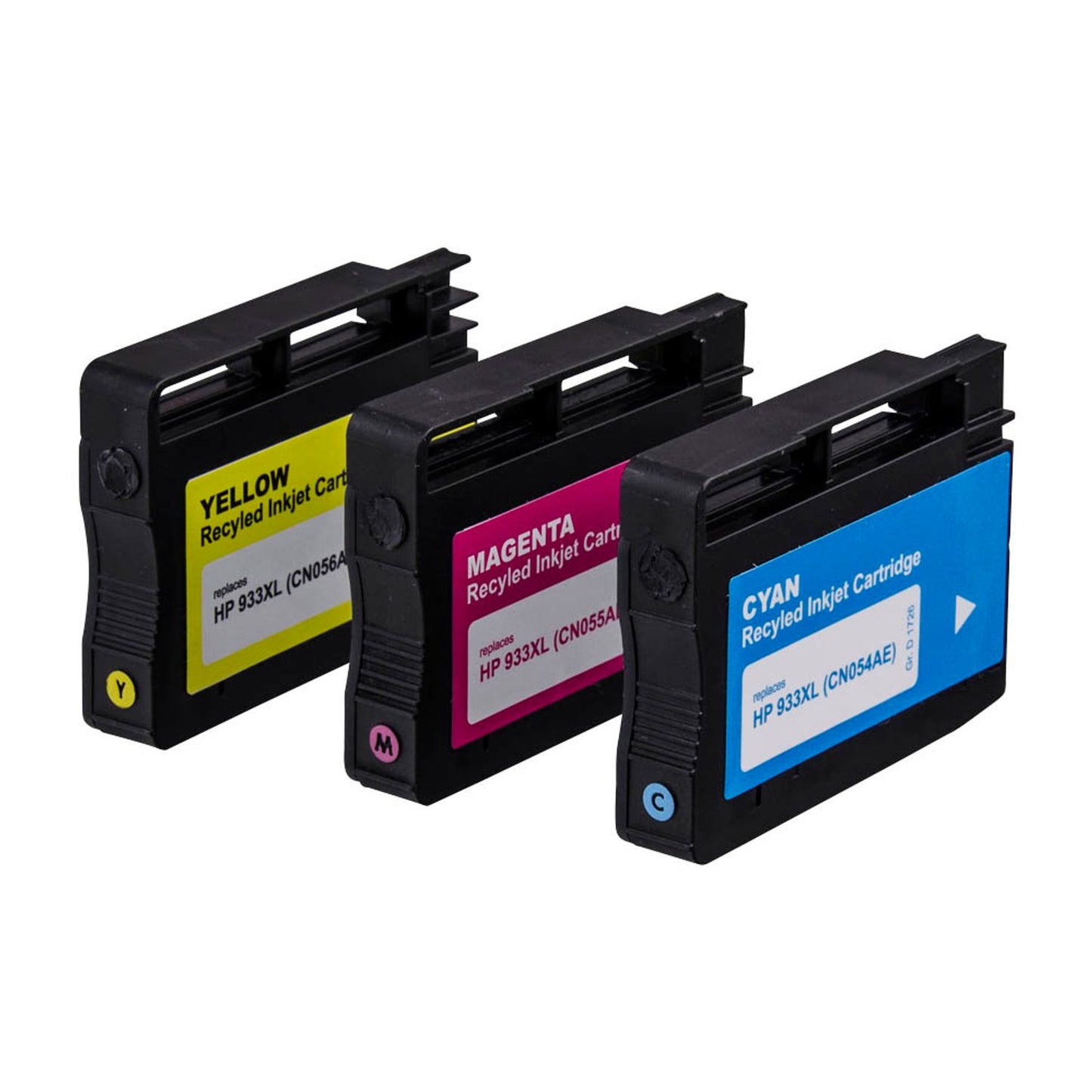 dots cyan, magenta, gelb Druckerpatronen kompatibel zu HP 933XL (CN054AE, CN055AE, CN056AE) | 1726,4050-DOTS