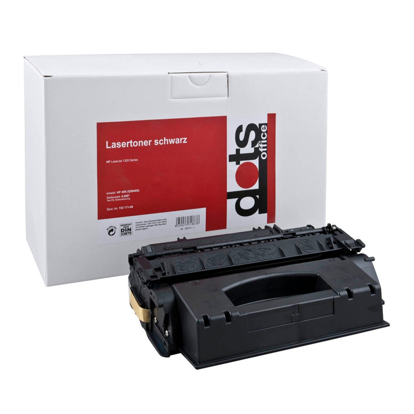 dots schwarz Toner kompatibel zu HP 49X; Canon 708H(Q5949X; 0917B002) | 1128,HC00-DOTS