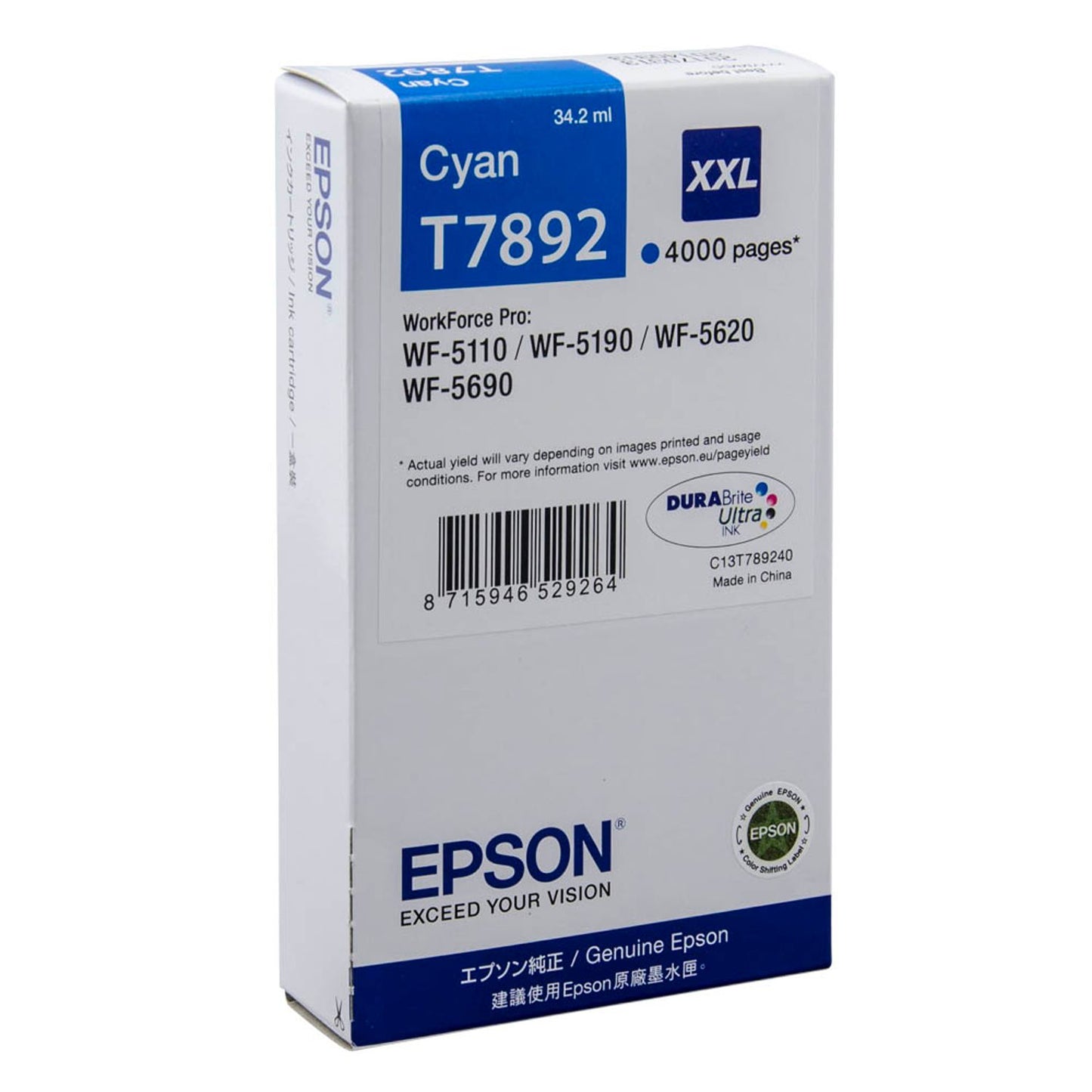 EPSON T7892XXL cyan Druckerpatrone | C13T789240